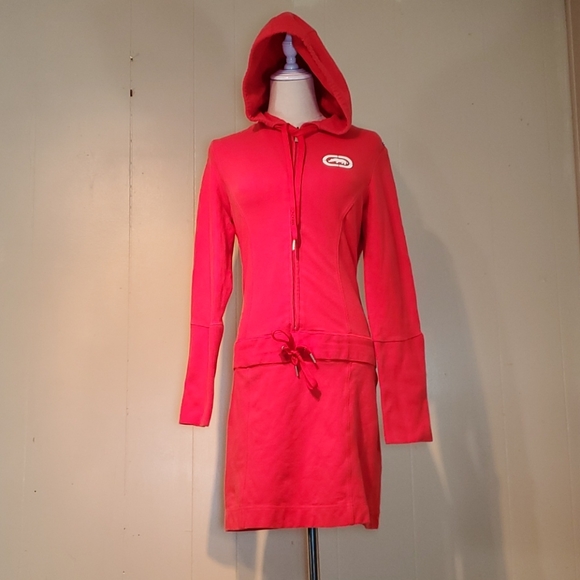 Mark Ecko Dresses & Skirts - Mark Ecko Red & White Hoodie Dress